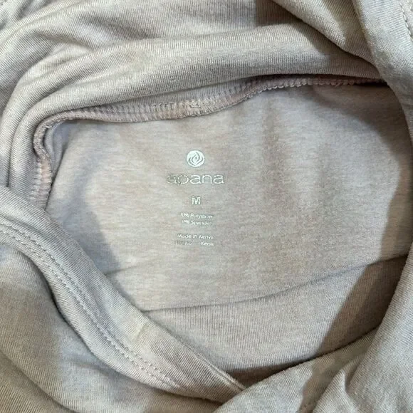 Apana Light Pink Cowl Neck Pullover Yoga Soft Sweater Thumbhole Women Medium - Picture 7 of 10